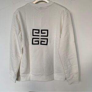 GIVENCHY white embroidered sweatshirt
